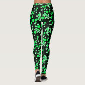 Hexagon patroon 02b.Green Black BG Leggings (Achterkant)