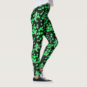 Hexagon patroon 02b.Green Black BG Leggings (Rechts)