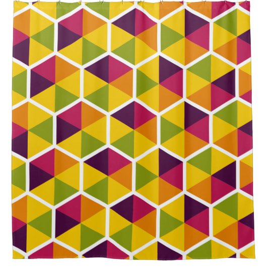 Hexagon Pattern 01 Douchegordijn (Voorkant)