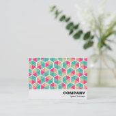 Hexagon Pattern 02 Visitekaartje (Staand voorkant)