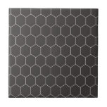 Hexagon Pattern Black Tegeltje<br><div class="desc">Een moderne,  stijlvolle zwarte hexagon patroonkeramische tegel voor uw huisprojecten: Keukenbacksplashes,  douchegels,  tegels met douchegolf,  topjes met tafelkleuring,  haard met vuurhaard of elk patroon met tegel dat u in uw huis wilt creëer.</div>