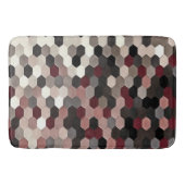 Hexagon Pattern in Grey and Burgundy Autumn Colors Badmat (Voorkant)