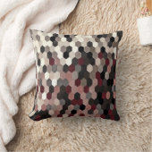 Hexagon Pattern in Grey and Burgundy Autumn Colors Kussen (Deken)