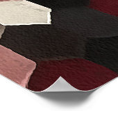 Hexagon Pattern in Grey and Burgundy Autumn Colors Poster (Hoek)