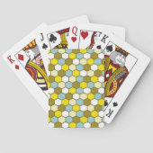 Hexagon Pattern in Yellow, Green and Blue Pokerkaarten (Achterkant)