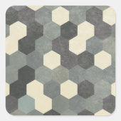 Hexagon Pattern Vierkante Sticker (Voorkant)