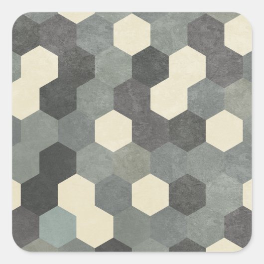 Hexagon Pattern Vierkante Sticker (Voorkant)
