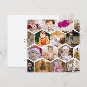 Hexagon Photo Collage Bedankkaart (Voorkant / Achterkant)