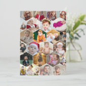 Hexagon Photo Collage Bedankkaart (Staand voorkant)