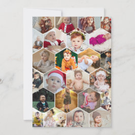 Hexagon Photo Collage Bedankkaart