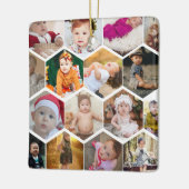 Hexagon Photo Collage Keramisch Ornament (Links)