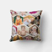 Hexagon Photo Collage Kussen (Achterkant)