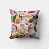 Hexagon Photo Collage Kussen (Voorkant)
