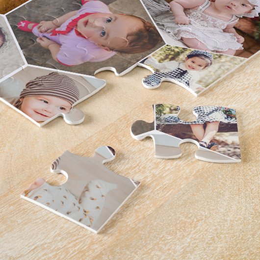 Hexagon Photo Collage Legpuzzel (Zijkant)