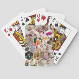 Hexagon Photo Collage Pokerkaarten