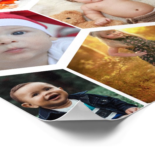 Hexagon Photo Collage Poster (Hoek)