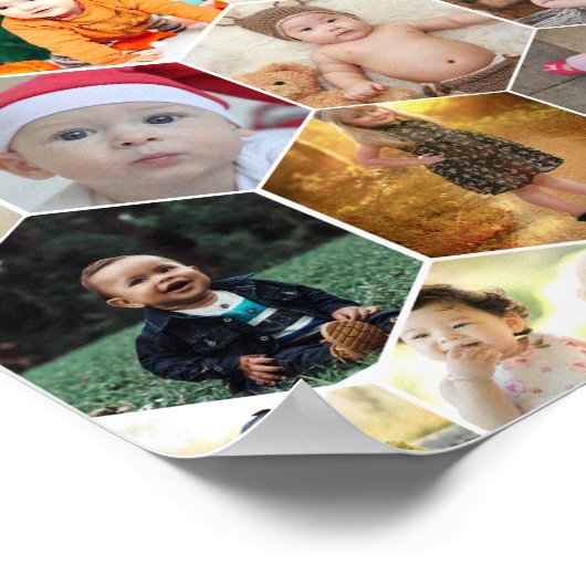 Hexagon Photo Collage Poster (Hoek)