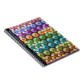 Hexagon Quilt (Warm Rainbow - Gepersonaliseerd) Notitieboek (Rechterzijde)