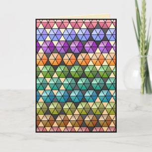 Hexagon Quilt Warm Rainbow - Gepersonaliseerde ver Kaart