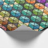 Hexagon Quilt (Warm Rainbow) v2 Cadeaupapier (Hoek)