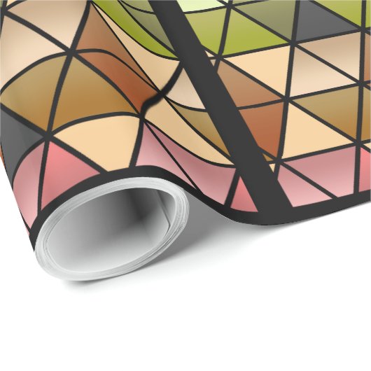 Hexagon Quilt (Warm Rainbow) v2 Cadeaupapier (Rol Hoek)