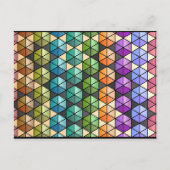 Hexagon Quilt (warme regenboog) Briefkaart (Voorkant)