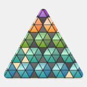 Hexagon Quilt (warme regenboog) Sticker (Voorkant)