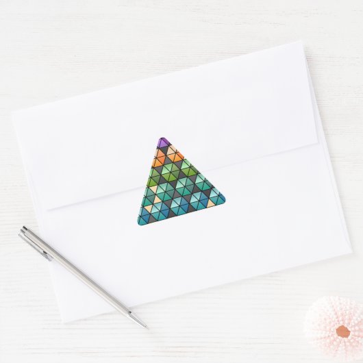 Hexagon Quilt (warme regenboog) Sticker (Envelop)