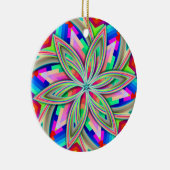 Hexagon Regenboogbloem Keramisch Ornament (Rechts)