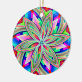 Hexagon Regenboogbloem Keramisch Ornament (Links)