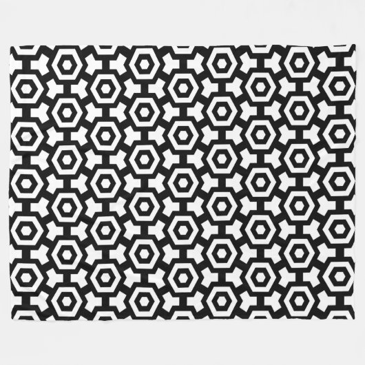 Hexagon Rings Fleece Blanket (Voorkant (Horizontaal))