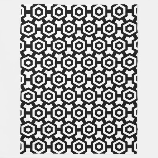 Hexagon Rings Fleece Blanket Deken (Voorkant)