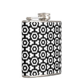 Hexagon Rings Wrapped Vinyl Flask 6oz Heupfles (Rechts)