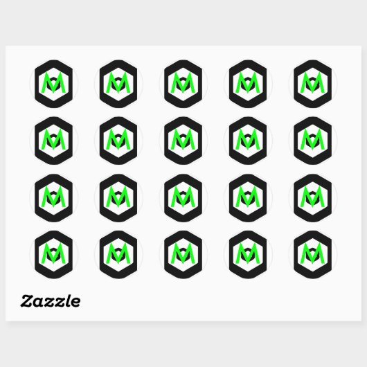 Hexagon Ronde Sticker (Vel)