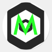 Hexagon Ronde Sticker (Voorkant)