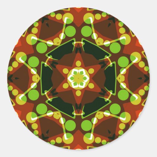 Hexagon Star Geometric Art Sticker (Voorkant)