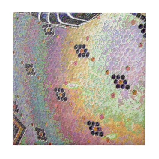 Hexagon Tiled Kitchen Floor Tegeltje (Voorkant)