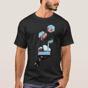 Hexagon Travel - Kleurrijk T-shirt