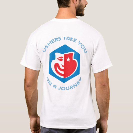 Hexagon Usher Short-hoes Shirt, optie 3 T-shirt (Achterkant)