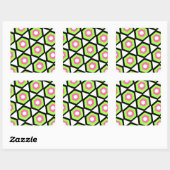 Hexagon Vierkante Sticker (Vel)