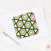 Hexagon Vierkante Sticker (Envelop)