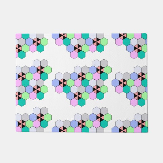 HEXAGON-VORMEN DEURMAT (Voorkant)