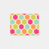 Hexagon-vormen in het  kleurenpatroon post-it® notes (Voorkant)