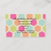 Hexagon-vormen in het kleurenpatroon visitekaartje (Achterkant)