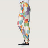 Hexagon Waterverf, Willekeurig Mozaïek. Leggings (Links)