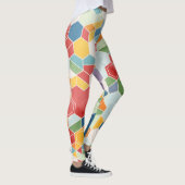 Hexagon Waterverf, Willekeurig Mozaïek. Leggings (Rechts)