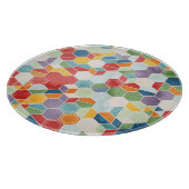 Hexagon Waterverf, Willekeurig Mozaïek. Snijplank (Hoek)