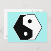 Hexagon Yin Yang Briefkaart (Voorkant / Achterkant)