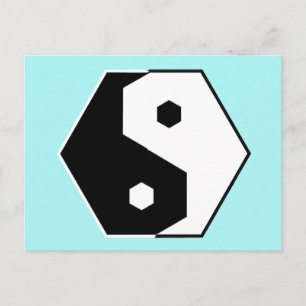 Hexagon Yin Yang Briefkaart