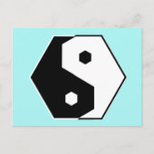 Hexagon Yin Yang Briefkaart (Voorkant)